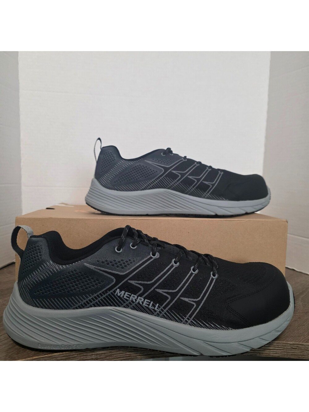Merrell Black and Gray Comfort Base Athletic Shoes